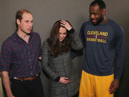 Duchess Kate reacts to meeting LeBron James backstage