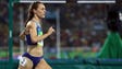 Jenny Simpson (USA) runs in the women's 1,500-meter