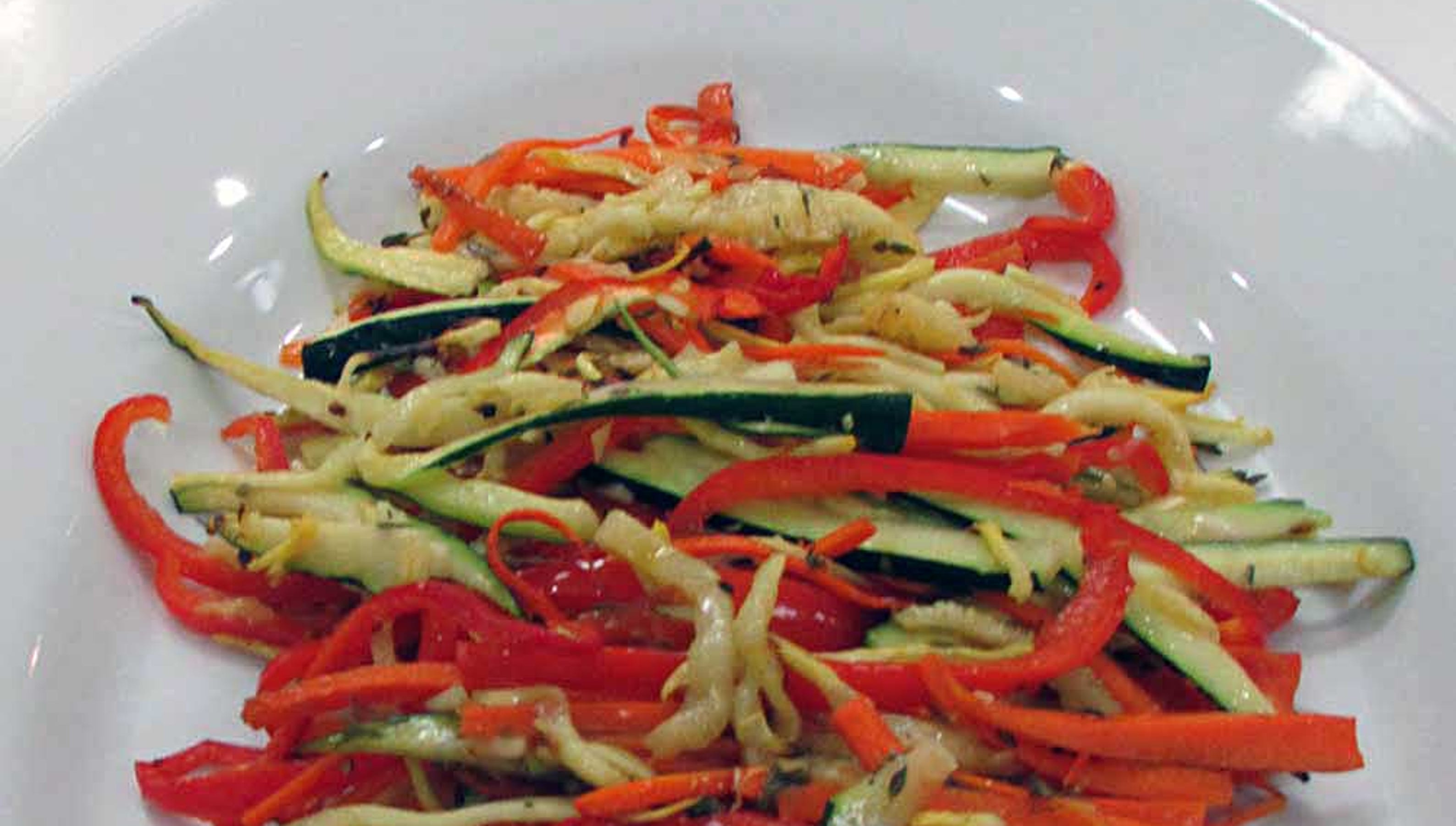 Roasted Julienne Vegetables with Fresh Herbs