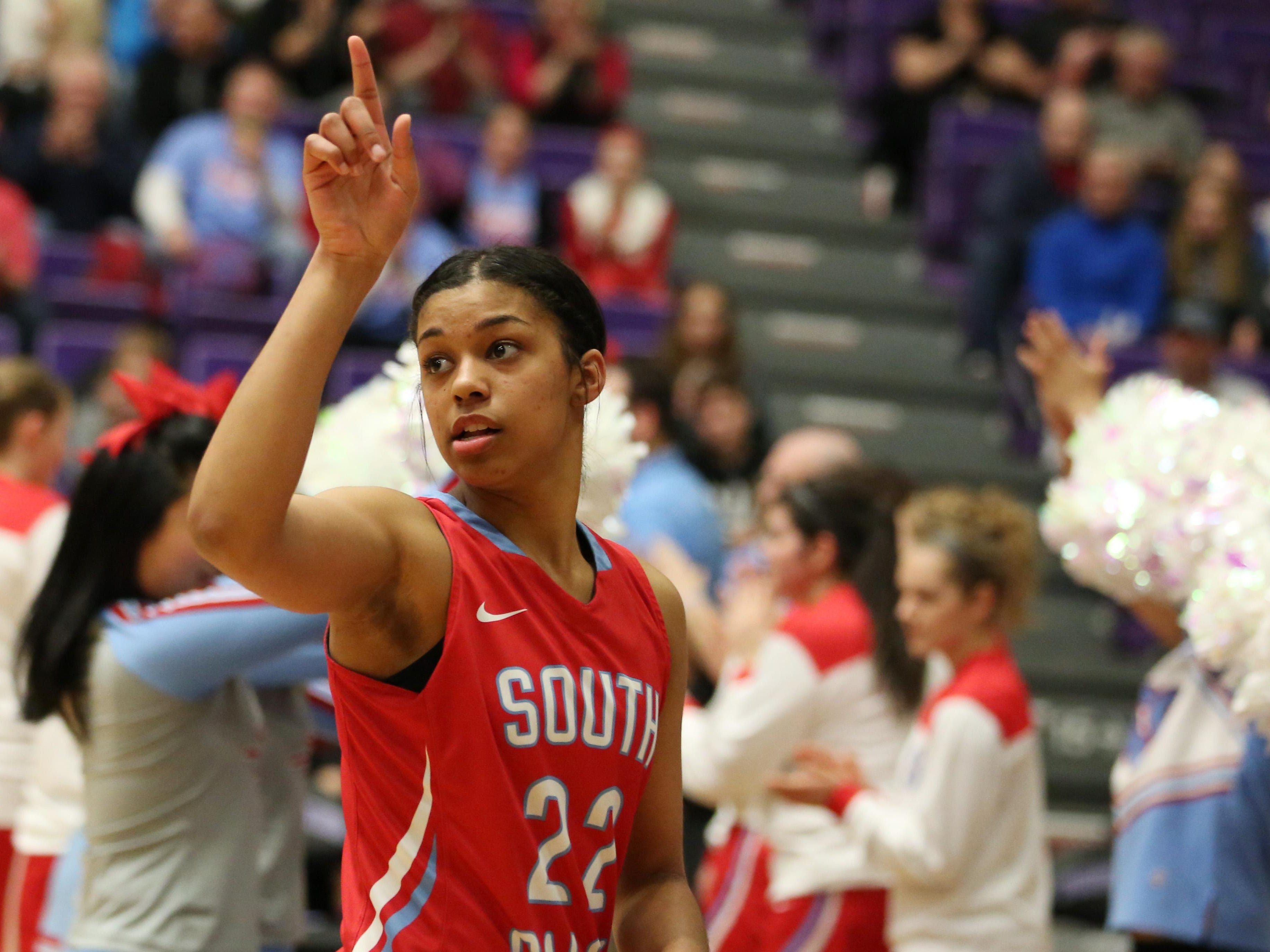 South Salem's Evina Westbrook and the Saxons defeat Tigard 49-42 in the OSAA Class 6A State Championship on Saturday, March 12, 2016, at the Chiles Center at University of Portland.