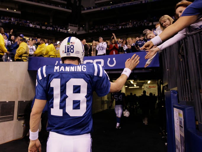 It's been nearly two years since Peyton Manning last suited up for a game in Indianapolis, but the prodigal Colt will return to Lucas Oil Stadium as a Bronco on Oct. 20. USA TODAY Sports' Nate Davis takes a picturesque look -- fittingly, 18 images -- back at each of No. 18's 14 seasons in his original NFL home.