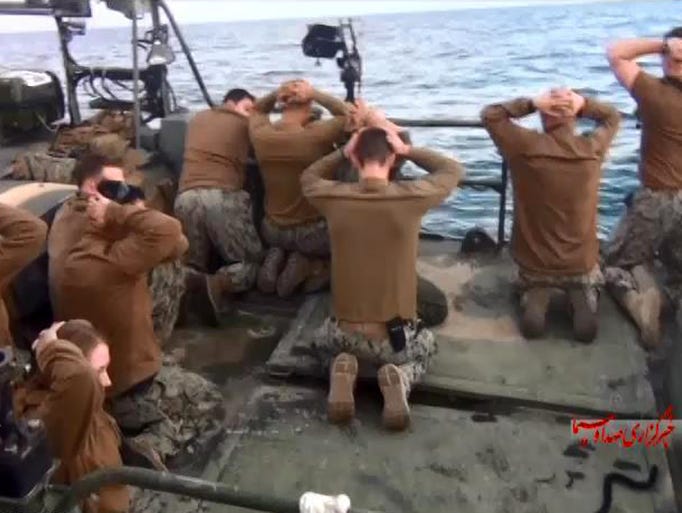 U.S. sailors held by the Iranian Revolutionary Guards