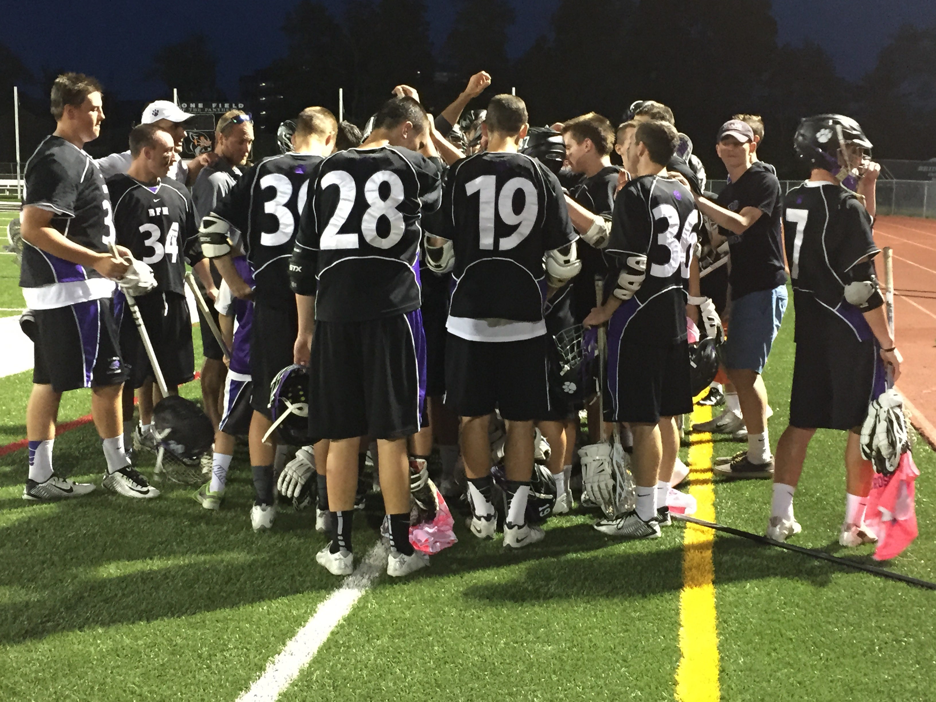 The Rumson-Fair Haven boys lacrosse team after the TOC first round, 7-0, loss to Summit