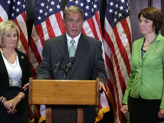 House Speaker John Boehner, R-Ohio, discusses the GOP