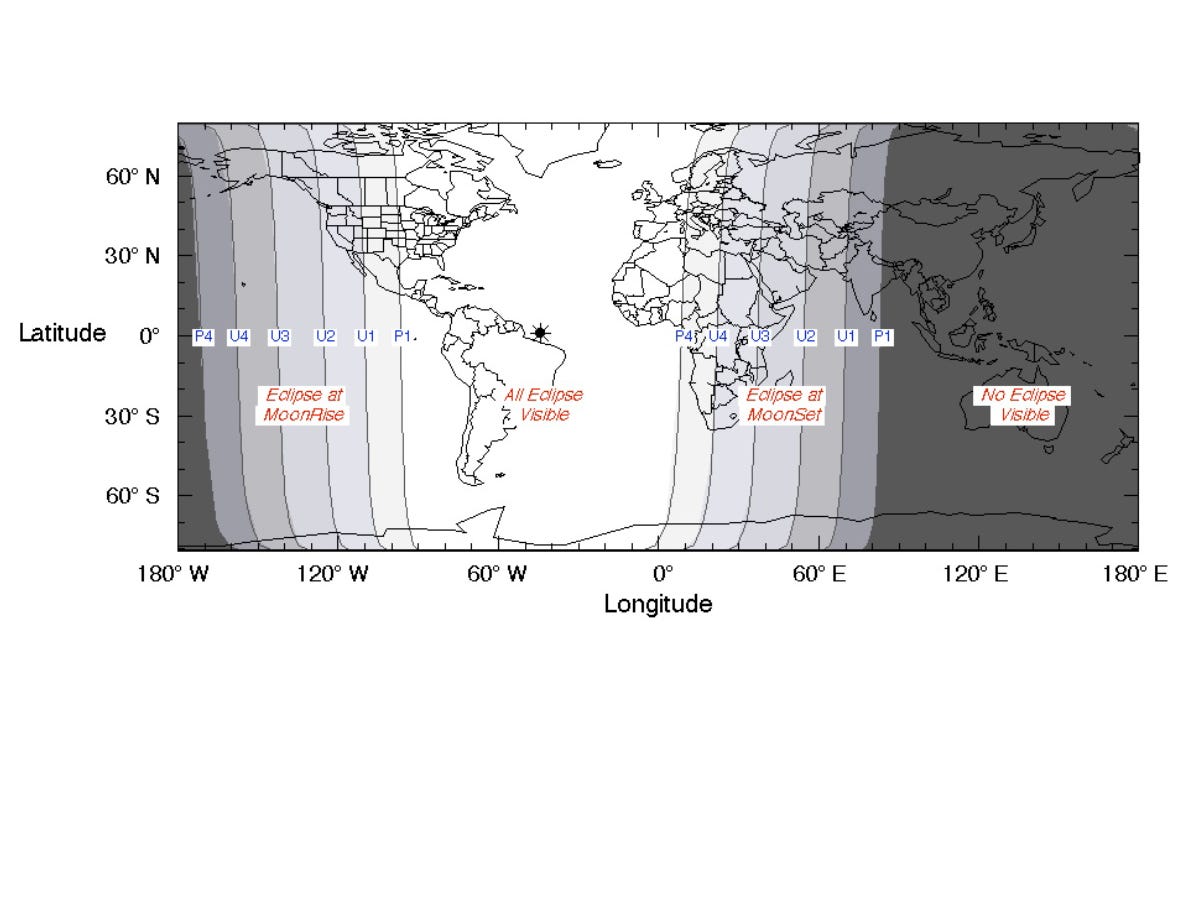 Where the lunar eclipse will be visible on Sunday night.