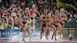 Emma Coburn (far right) competes during the women’s