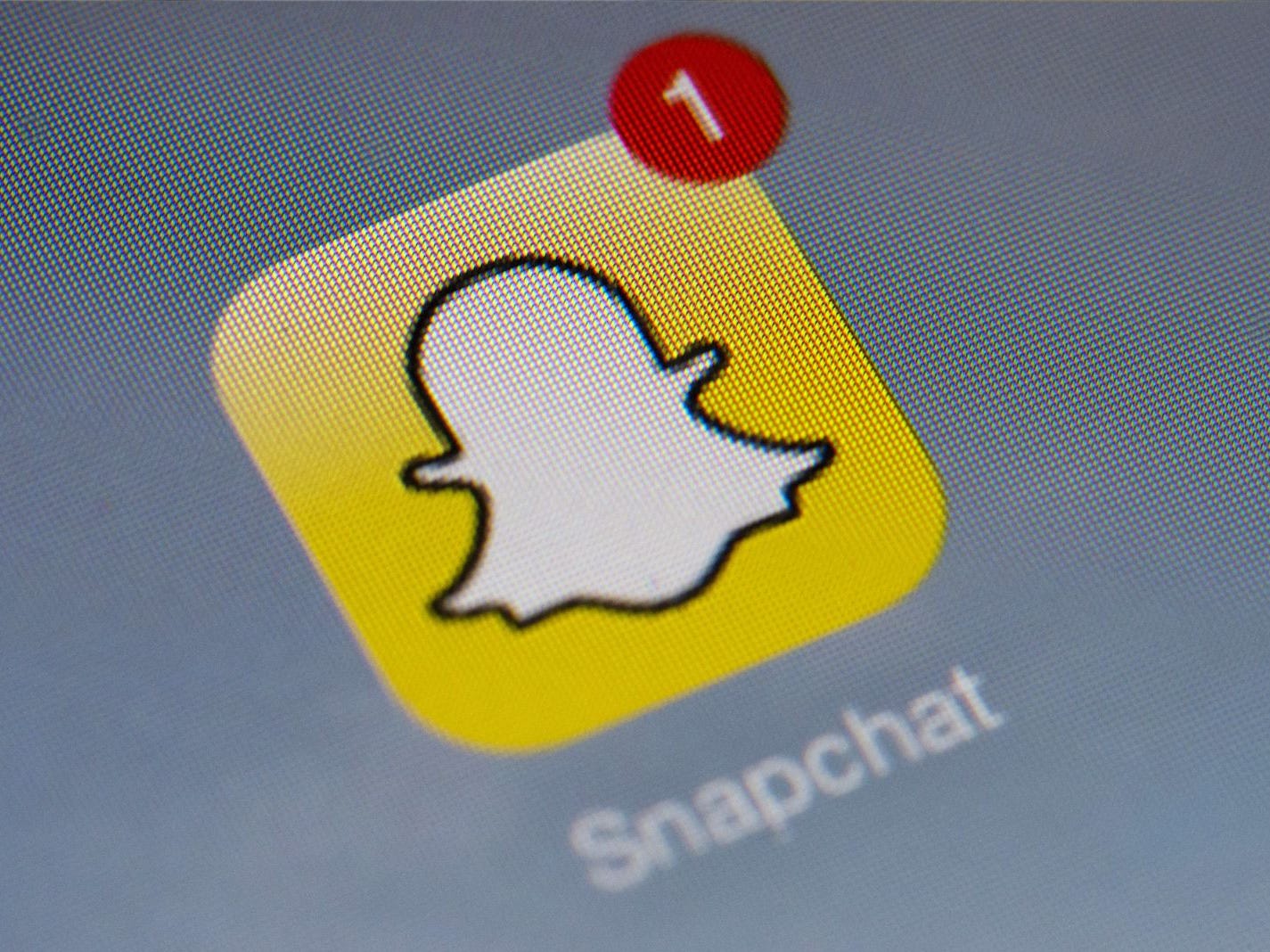 The logo of mobile app Snapchat.
