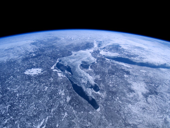 The International Space Station view of the frozen