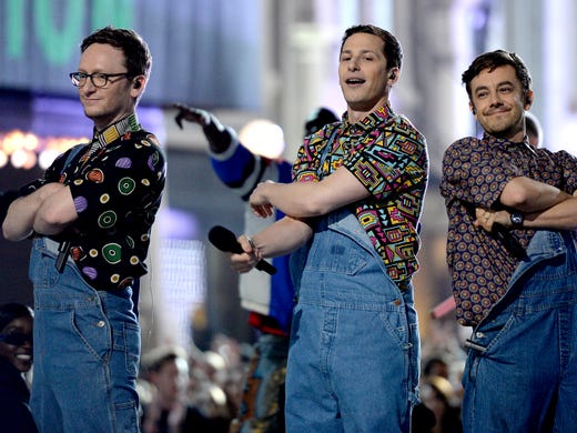 Akiva Schaffer, Andy Samberg, and Jorma Taccone, of