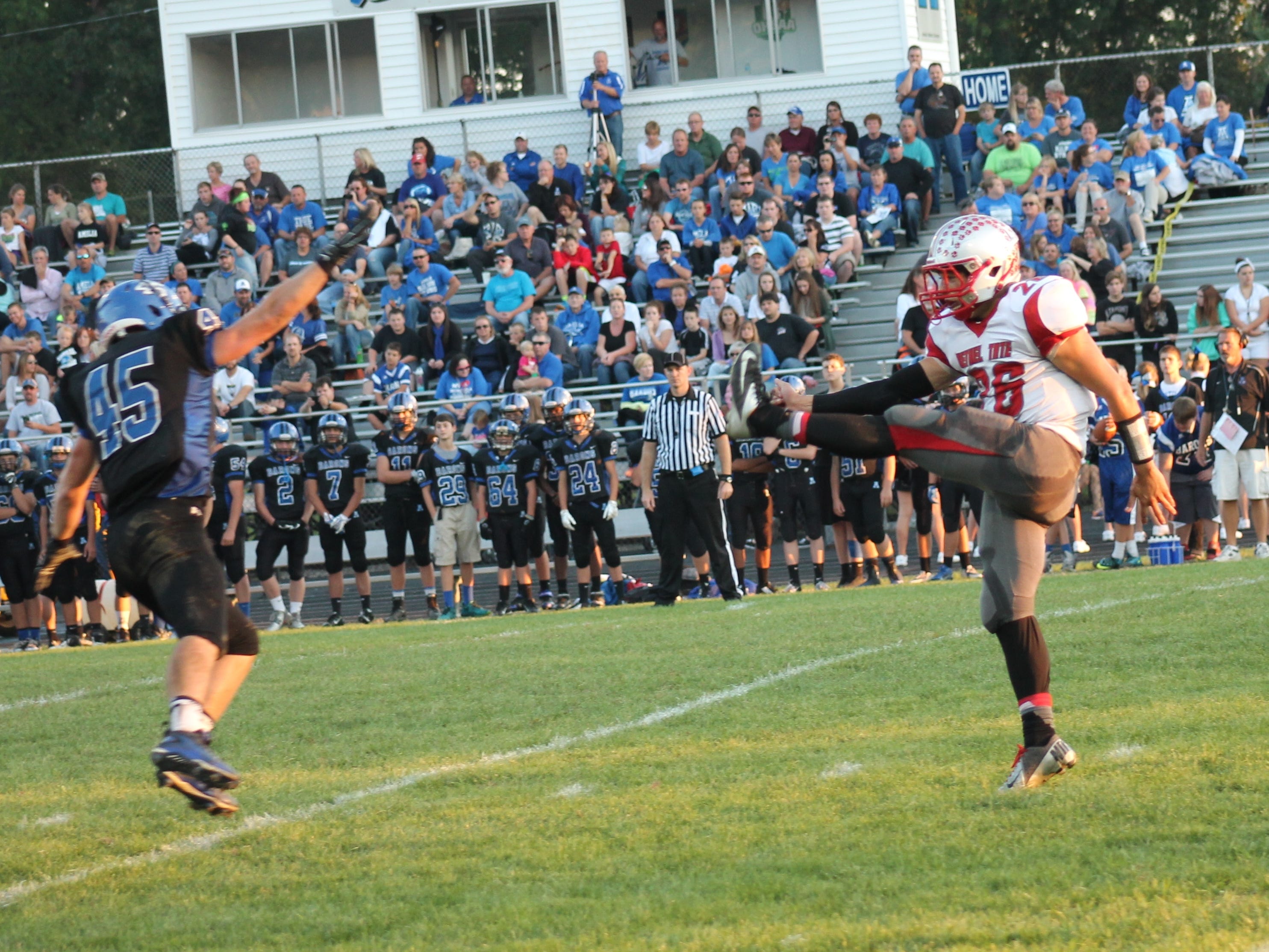 Junior Jeffrey Botts was Bethel-Tate’s all-purpose man in 2014. He had 56 tackles and an interception as a defensive back; ram for 501 yards and eight touchdowns as a quarterback; and returned kicks and punted.