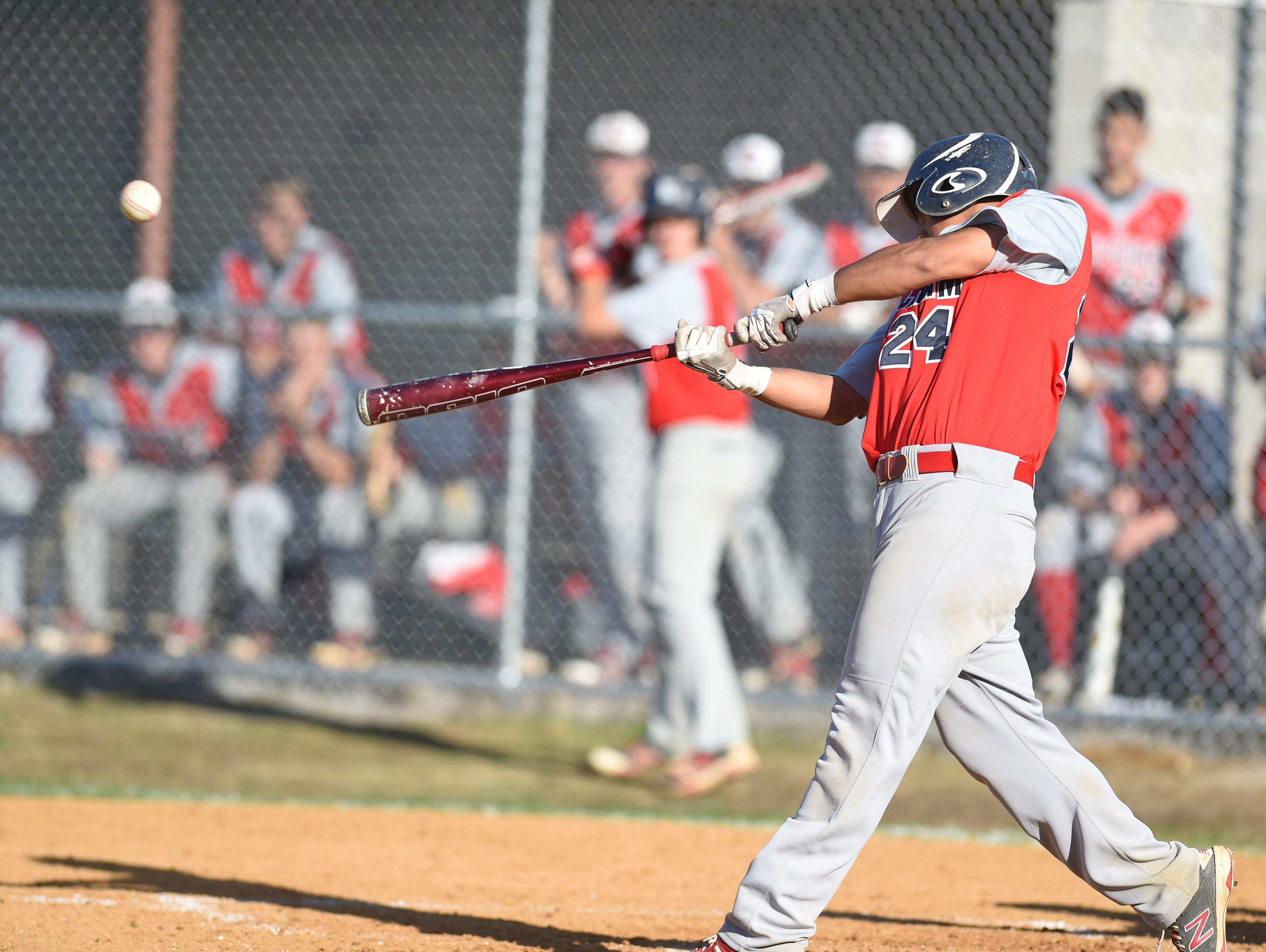 Ketcham's Jonathan Cepeda hits during Wednesday's game at John Jay.