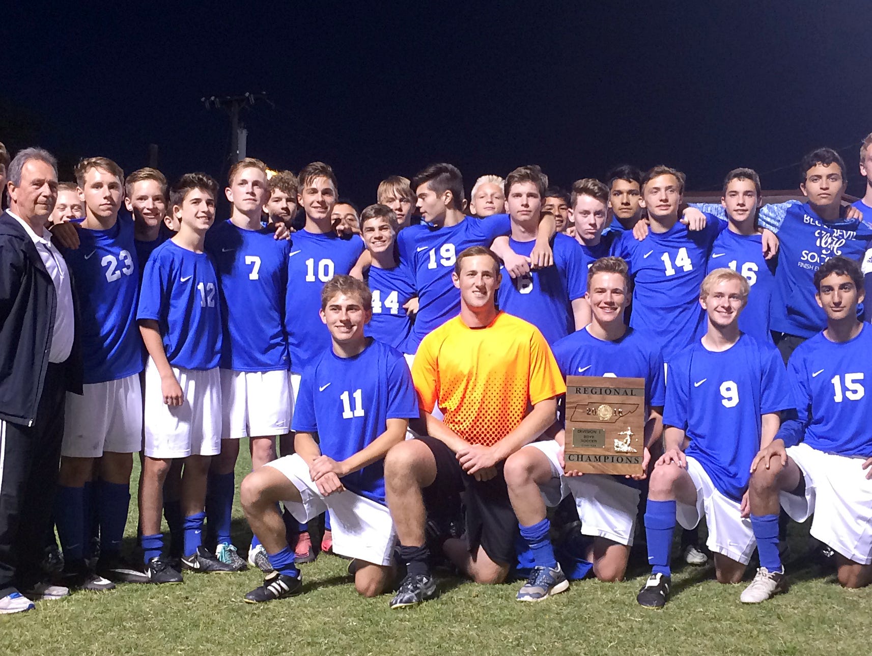 The White House High boys soccer team won the Region 5 A-AA Tournament title with Wednesday evening's 2-0 victory at Martin Luther King Magnet.