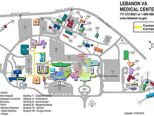 Map of Lebanon VA Medical Center in South Lebanon Township.. Photo 