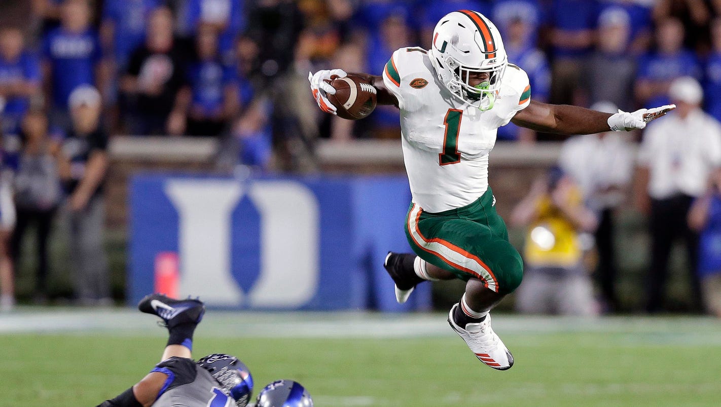 NFL draft: In deep RB class, don't forget about Miami's Mark Walton