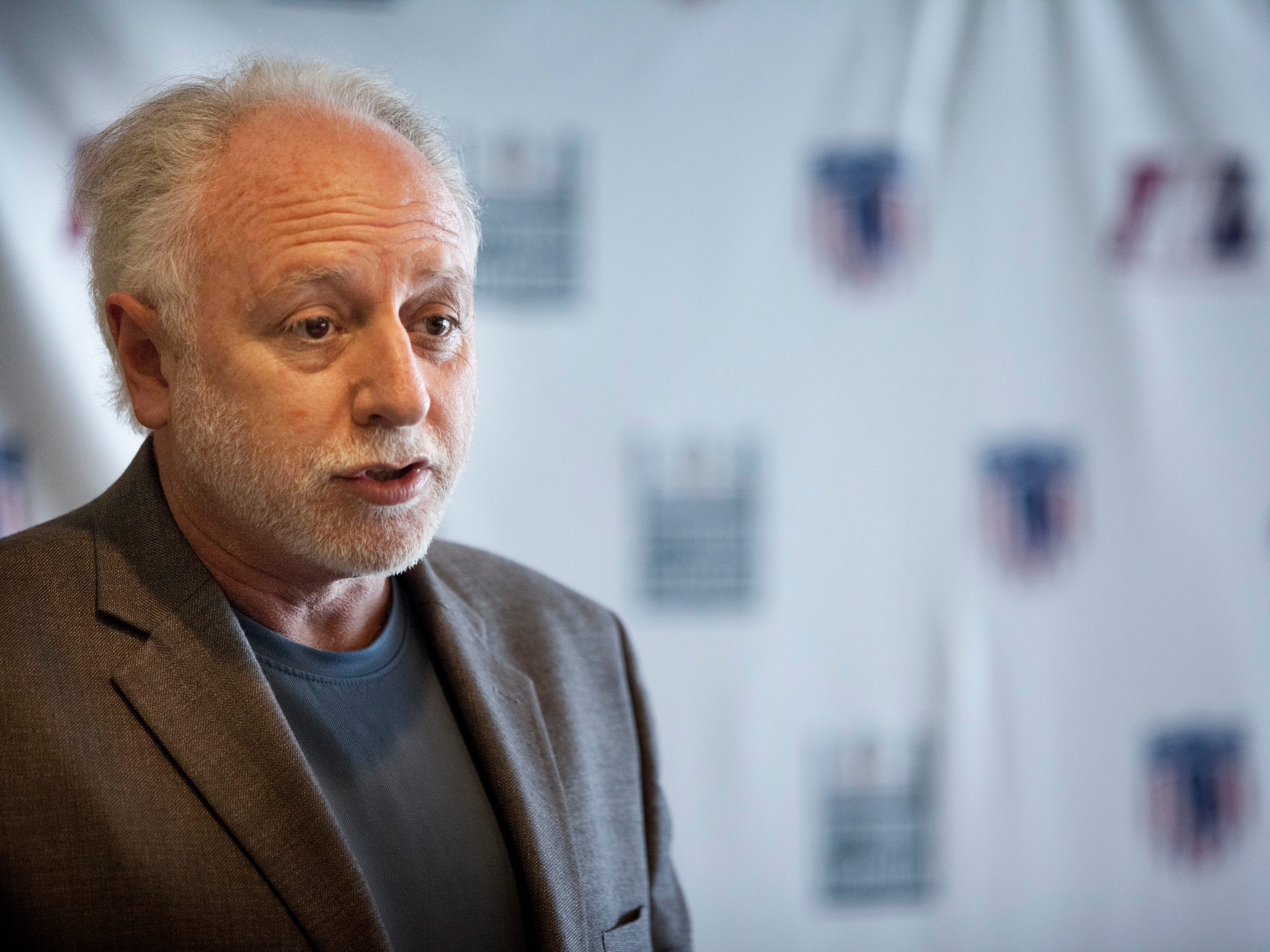 Owner Barry Soskin announces a plans for a five year agreement to bring a Federal Hockey League team to Port Huron during a press conference April 2, 2015 at McMorran Place.