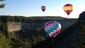 Hot air balloons rise above Letchworth State Park in