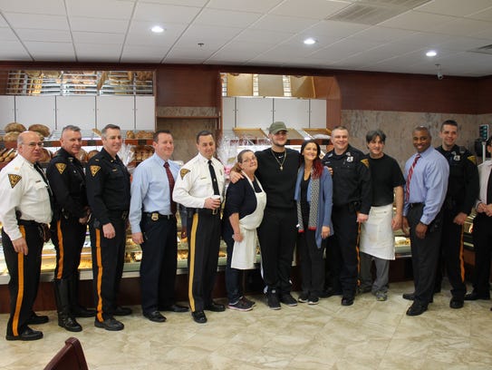The DaVinci Bakery staff welcomes Nutley Police Chief