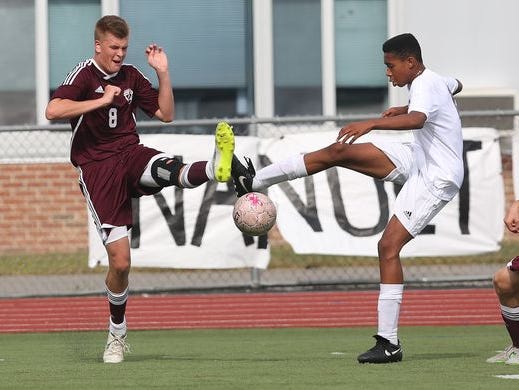 Valhalla defeated Albertus Magnus 3-2 in the Westchester vs Rockland boys soccer challenge at Lakeland High School in Shrub Oak Sept. 26, 2015.