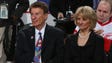 Red Wings owners Mike and Marian Ilitch during Steve