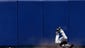 March 22: Yankees center fielder Jose Pirela falls