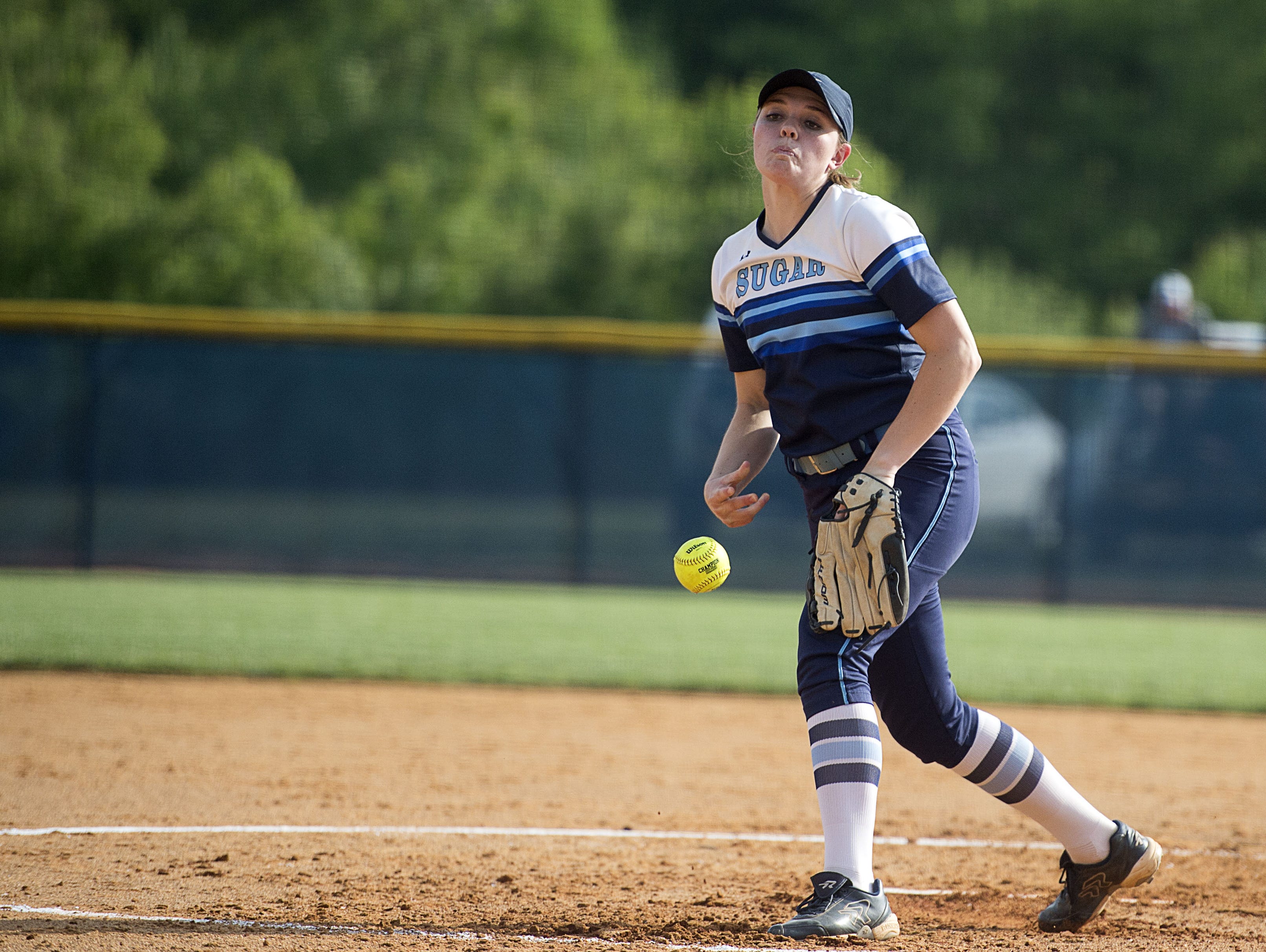 Courtney Pearson pitched Enka to a 13-1 win in Saturday's second round of the NCHSAA 3-A softball playoffs in Candler.