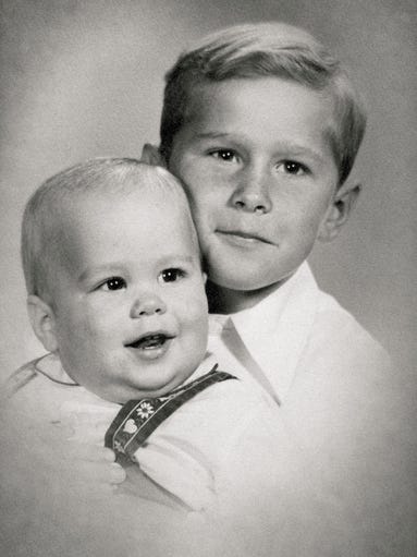 George W. Bush at age 7 and John Ellis "Jeb" Bush at