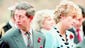 Charles and Diana look separate ways during a memorial