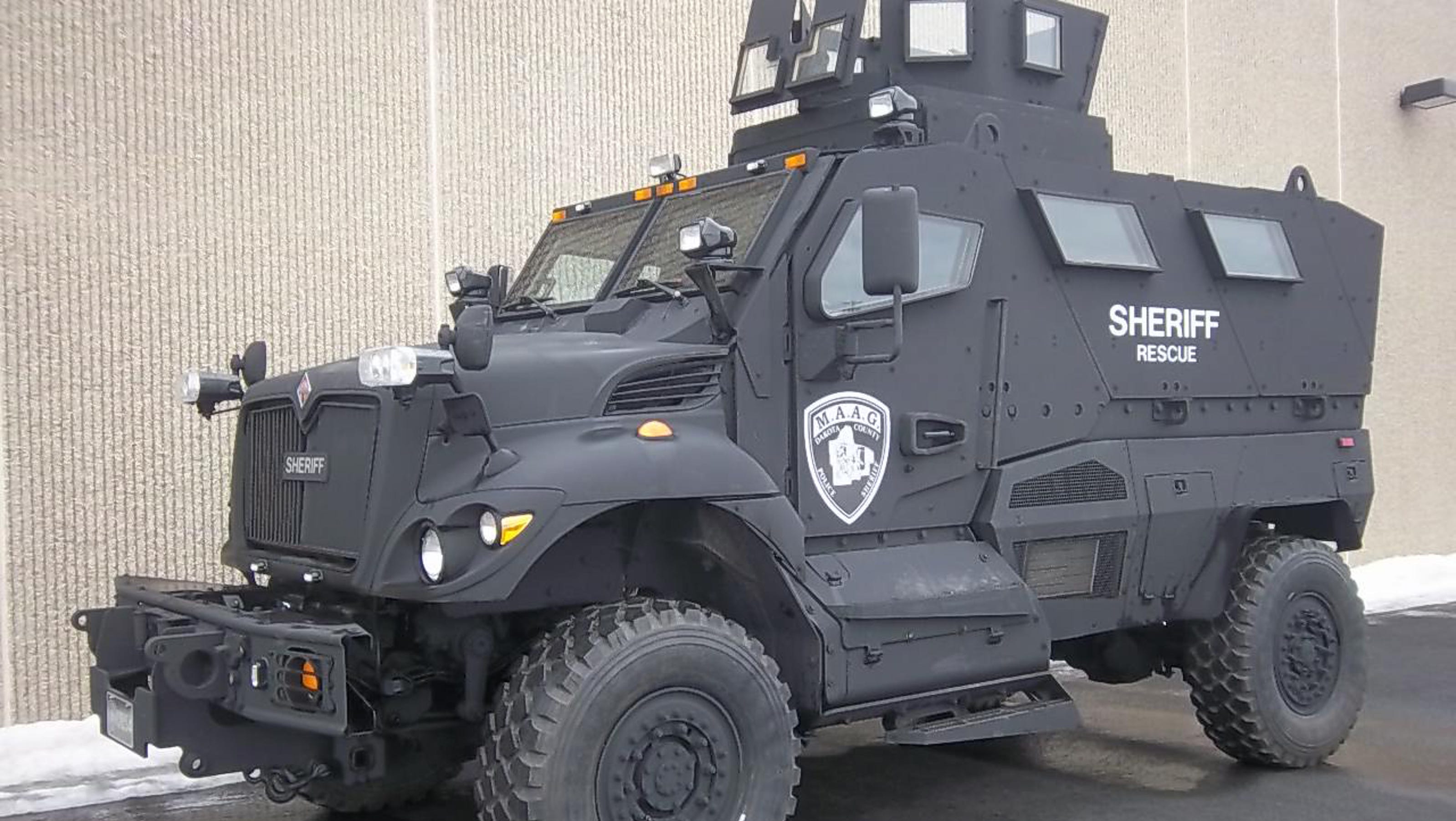 Police forces pick up surplus military supplies