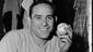 Catcher Yogi Berra of the New York Yankees, holds the