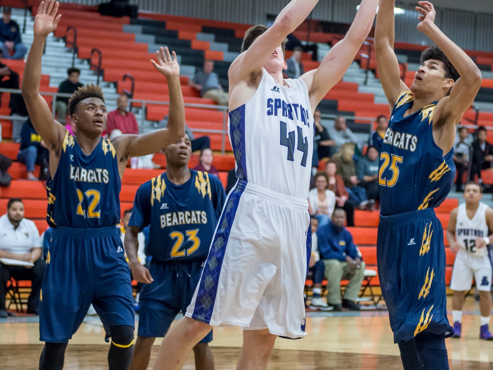 Lakeview's Jared Fisk (44) goes for the hoop against Battle Creek Central Wednesday night.