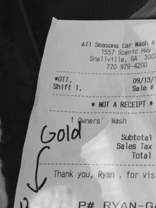 Customer offended by 'crazy' comments on car wash receipt