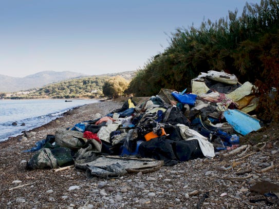 Garbage from the sea, left behind by the thousands