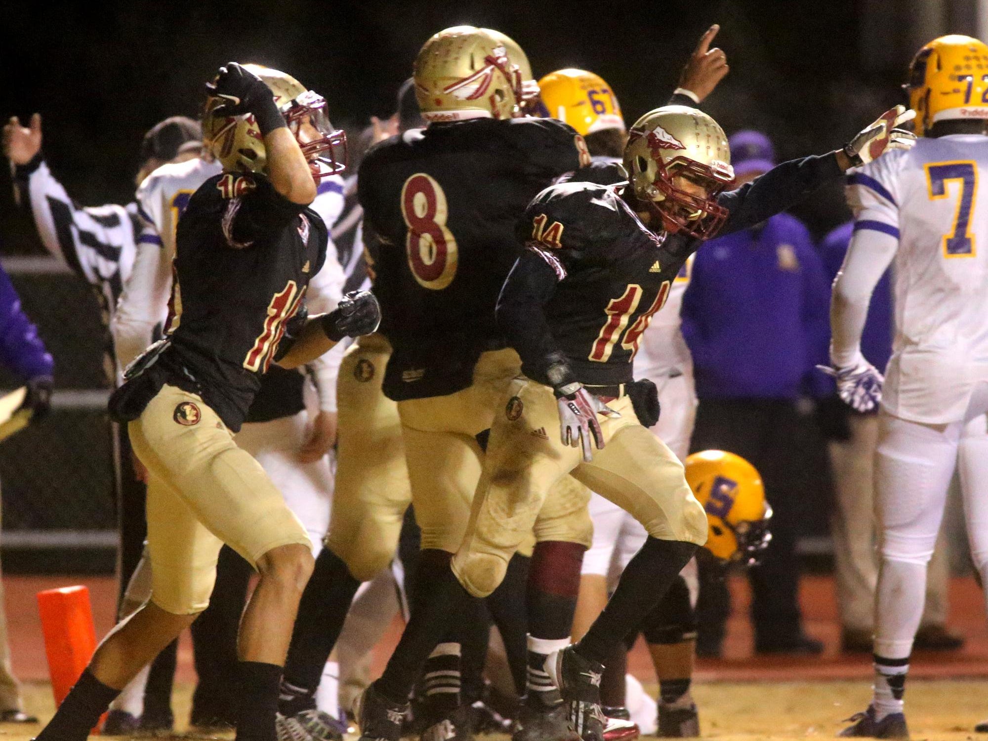 Riverdale's Gentry Bonds, Canaan Owens, and Preston Barge play at Smyrna in Week 10 on Oct. 23.