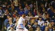 Game 1 in Chicago: Cubs third baseman Kris Bryant hits