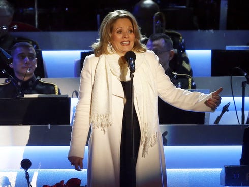 Renee Fleming performs at the National Christmas Tree lighting ceremony  in Washington.