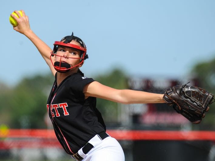 Kasey Donalds tossed a perfect five innings as Bennett softball picked up a 12-0 win against Washington. Donalds struck out 12 of the 15 batters she faced.