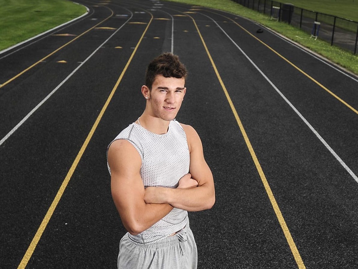 River Valley junior trackster Bailey Cole is co-winner of the Fahey Bank’s Male Athlete of the Month award for June.