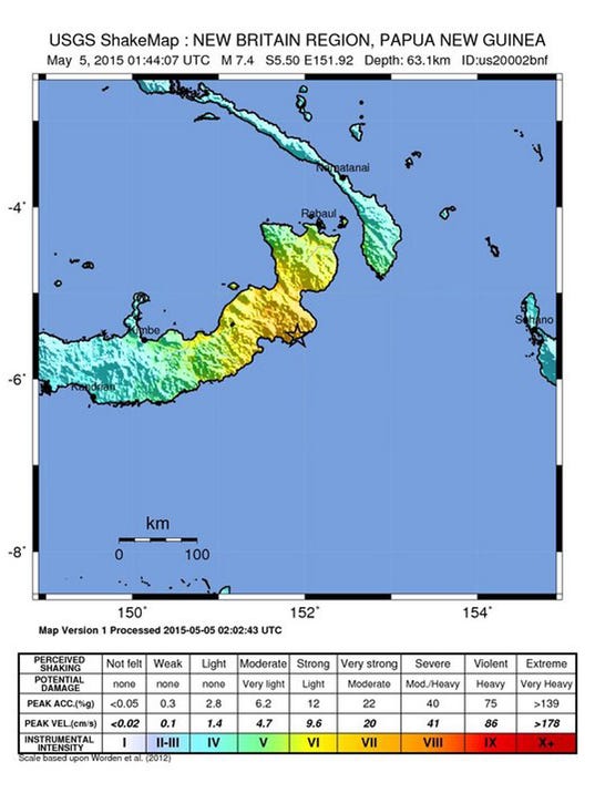 EPA PAPUA NEW GUINEA EARTHQUAKE DIS EARTHQUAKE PNG