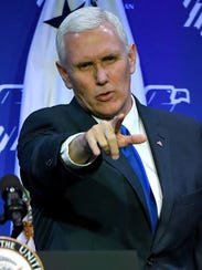 Vice President Mike Pence speaks during the Republican
