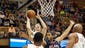 Charlotte Bobcats power forward Cody Zeller (40) shoots the ball over Atlanta Hawks power forward Mike Scott (32) during the first half at the U.S. Cellular Center.