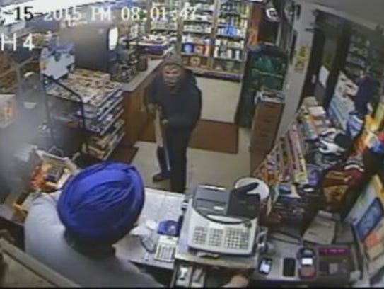 Police are seeking a suspect in a Hyde Park gas station