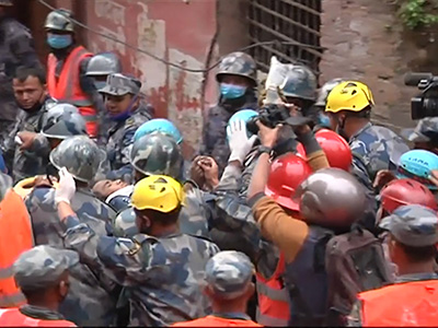 Survivor pulled from rubble 5 days after Nepal quake