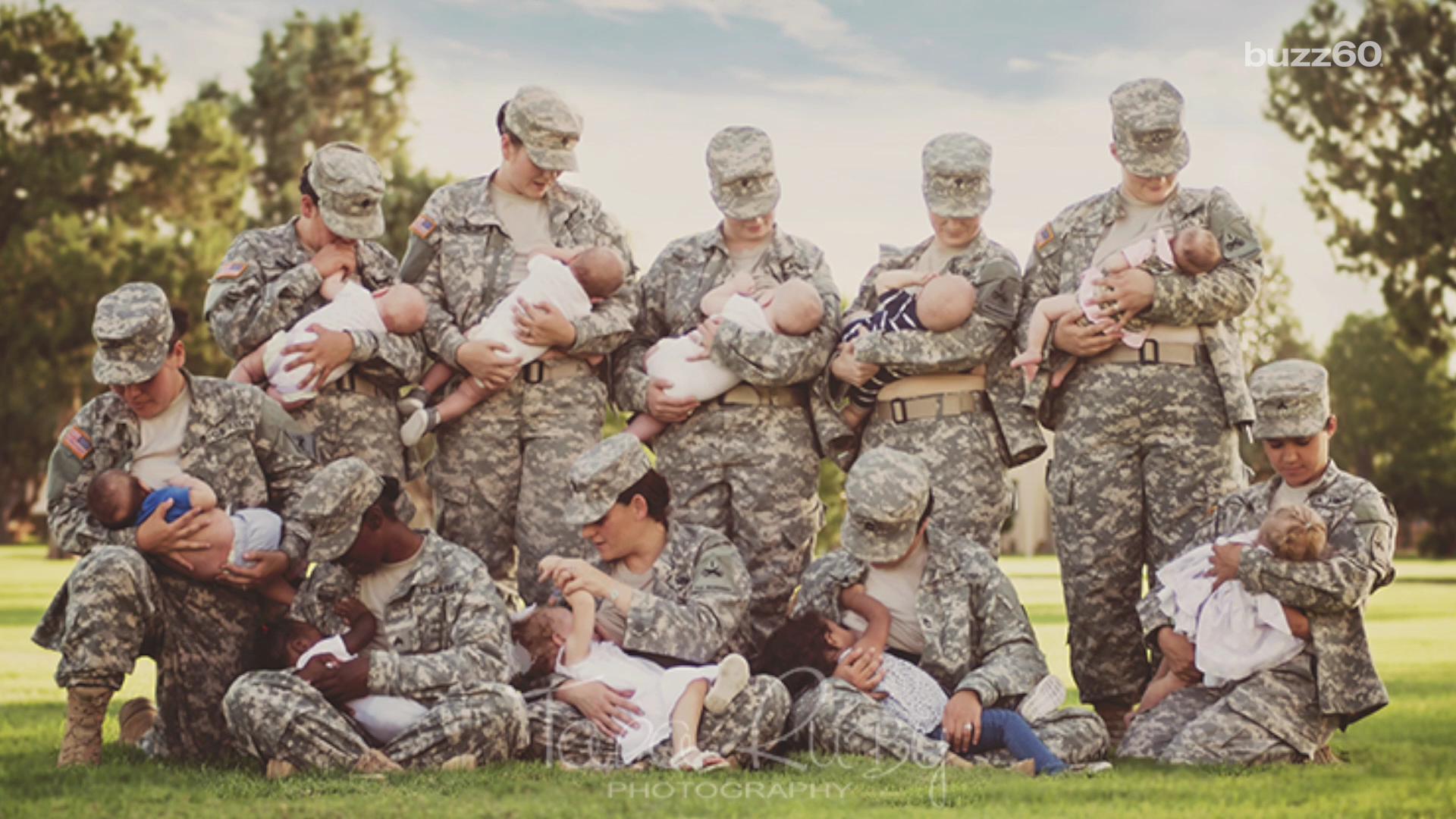 Photo of military moms breastfeeding in uniform goes viral