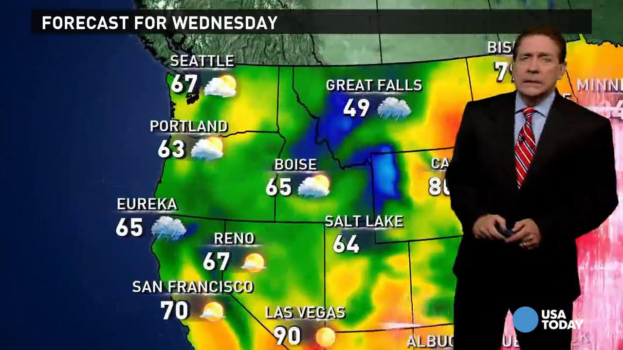 Wednesday's forecast: Superb in East, South; wet Northwest