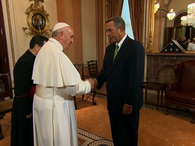 Emotional Speaker John Boehner relishes pope's speech to Congress