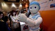  A robot greets people viewing products at the Living