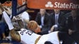 Cleveland Cavaliers forward LeBron James (23) dunks