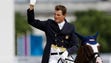 Boyd Martin of United States reacts after he competes