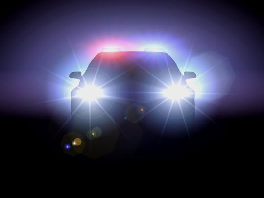 Police car at night