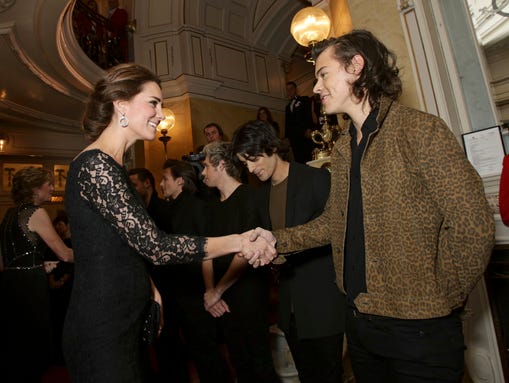 Harry Styles was charmed by the duchess.